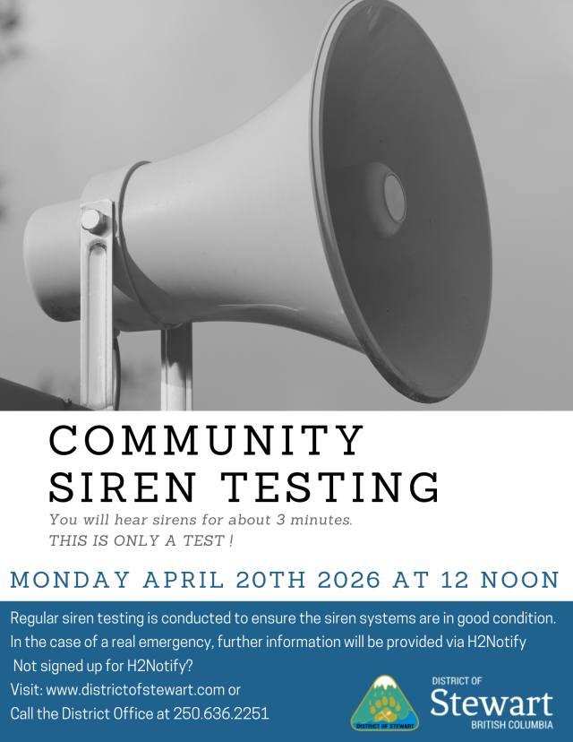Community Siren Testing - Monday, April 20th, 2026