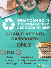 Reminder: What Belongs in the Community Cardboard Bin?